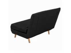 Banquette Convertible 1 Place En Tissu Noir SETTEN -Accueil-Canapé canape 12665475