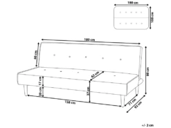 Canapé Convertible 3 Places En Tissu Bleu Marine VISBY -Accueil-Canapé canape 12692569