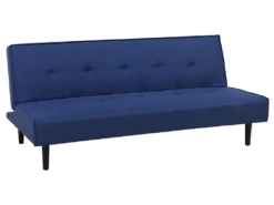 Canapé Convertible 3 Places En Tissu Bleu Marine VISBY -Accueil-Canapé canape 12692571