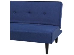 Canapé Convertible 3 Places En Tissu Bleu Marine VISBY -Accueil-Canapé canape 12692575