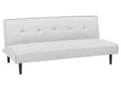 Canapé Convertible 3 Places En Tissu Gris Clair VISBY -Accueil-Canapé canape 12692593