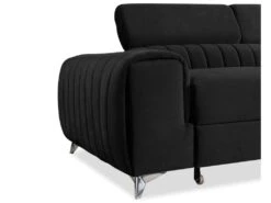 Canapé D'angle Gauche Convertible Isaac Velours Noir 11 Canapé D'angle Gauche Convertible Isaac Velours Noir -Accueil-Canapé canape 12693577
