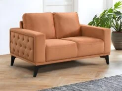 Canapés 3 Places Et 2 Places En Velours Terracotta AZILIS -Accueil-Canapé canape 12873655