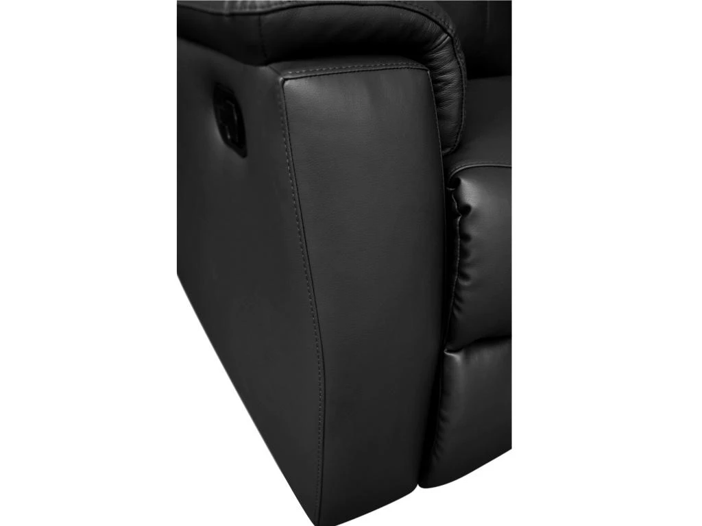 Canapé D'angle Relax Cuir EVASION - Noir 4 Canapé D'angle Relax Cuir EVASION - Noir – Image 2