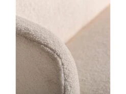 Canapé En Coton Bouclé Et Bois De Pin En Blanc 195x81x73 Cm -Accueil-Canapé canape 12974533