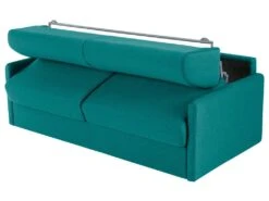 Canapé 4 Places Convertible Express En Tissu CALIFE - Turquoise - Couchage 160 Cm - Matelas 14 Cm -Accueil-Canapé canape 13016845