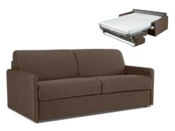 Canapé 4 Places Convertible Express En Tissu CALIFE - Marron - Couchage 160 Cm - Matelas 14 Cm -Accueil-Canapé canape 13016859