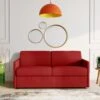 Canapé 4 Places Convertible Express En Tissu CALIFE - Rouge - Couchage 160 Cm - Matelas 22 Cm -Accueil-Canapé canape 13016917