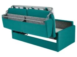 Canapé 4 Places Convertible Express En Tissu CALIFE - Turquoise - Couchage à Lattes Larges 160 Cm - Matelas 14 Cm -Accueil-Canapé canape 13017049