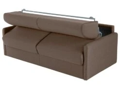 Canapé 4 Places Convertible Express En Tissu CALIFE - Marron- Couchage à Lattes Larges 160 Cm - Matelas 14 Cm -Accueil-Canapé canape 13017065