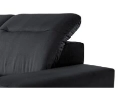 Canapé D'angle Gauche Convertible En Velours Gris Anthracite SANTANA -Accueil-Canapé canape 13081317