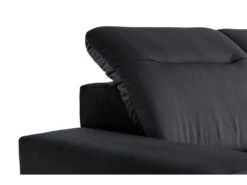 Canapé D'angle Droit Convertible En Velours Gris Anthracite SANTANA -Accueil-Canapé canape 13081351