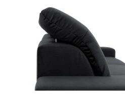 Canapé D'angle Droit Convertible En Velours Gris Anthracite SANTANA -Accueil-Canapé canape 13081431