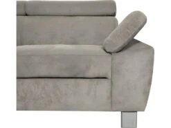 Canapé D'angle En Tissu Velours Luxe 5 Places LUGO Beige, Angle Gauche -Accueil-Canapé canape 13175913