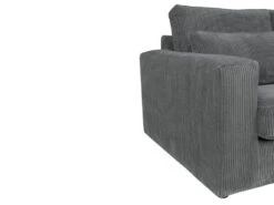 Grand Canapé D'angle Droit En Velours Côtelé Gris MONDOVI -Accueil-Canapé canape 13178419
