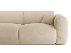 Grand Canapé D'angle Droit En Tissu Texturé Beige POGNI -Accueil-Canapé canape 13181569