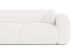 Grand Canapé D'angle Gauche En Tissu Bouclette Blanc POGNI -Accueil-Canapé canape 13181597