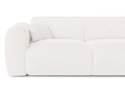 Grand Canapé D'angle Droit En Tissu Bouclette Blanc POGNI -Accueil-Canapé canape 13181607