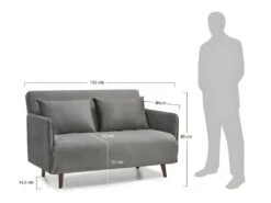 Belushi - Canapé Convertible 2 Places En Velours (L120cm) - Couleur - Bleu Canard 21 Belushi - Canapé Convertible 2 Places En Velours (L120cm) - Couleur - Bleu Canard -Accueil-Canapé canape 13282317