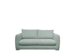 Wiame - Canapé Convertible 2,5 Places En Velours Côtelé - Couleur - Vert D'eau