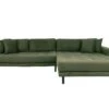 Lido - Canapé D'angle Droit En Tissu Pieds Noirs L290cm - Couleur - Vert Olive -Accueil-Canapé canape 13284297