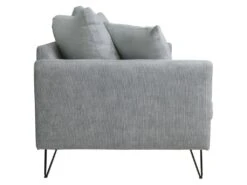 Villabon - Canapé 4 Places En Tissu Pieds épingles Noirs - Couleur - Gris -Accueil-Canapé canape 13285247