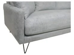 Villabon - Canapé 4 Places En Tissu Pieds épingles Noirs - Couleur - Gris -Accueil-Canapé canape 13285253