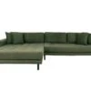 Lido - Canapé D'angle Gauche En Tissu Pieds Noirs L290cm - Couleur - Vert Olive -Accueil-Canapé canape 13285529