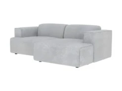 Canapé D'angle Droit 3 Places Aska En Tissu Gris Clair Chiné -Accueil-Canapé canape 13285599