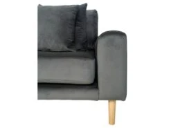 Lido - Canapé D'angle Gauche En Velours L290cm - Couleur - Gris -Accueil-Canapé canape 13286269