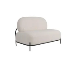 Polly - Canapé 2 Places En Tissu Bouclette - Couleur - Blanc Ivoire -Accueil-Canapé canape 13286399