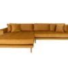 Lido - Canapé D'angle Gauche En Velours L290cm - Couleur - Jaune Moutarde