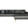 Lido - Canapé D'angle Droit En Velours L290cm - Couleur - Gris -Accueil-Canapé canape 13286817