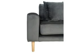 Lido - Canapé D'angle Droit En Velours L290cm - Couleur - Gris -Accueil-Canapé canape 13286821