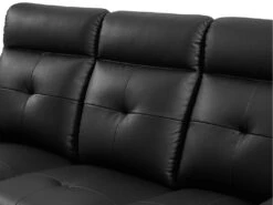 Canapé 3 Places Relax En Cuir Noir VINETA -Accueil-Canapé canape 13484729