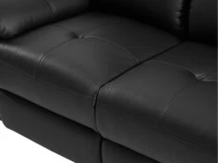 Canapé 3 Places Relax En Cuir Noir VINETA -Accueil-Canapé canape 13484731