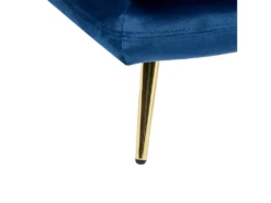 Chaise Longue Côté Gauche En Velours Bleu Et Pieds Dorés GONESSE 19 Chaise Longue Côté Gauche En Velours Bleu Et Pieds Dorés GONESSE -Accueil-Canapé canape 13529525