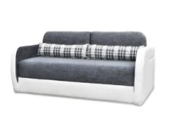 Canapé 2 Places Convertible Déplimousse En Tissu Et Simili VILO - Blanc Et Gris 24 Canapé 2 Places Convertible Déplimousse En Tissu Et Simili VILO - Blanc Et Gris -Accueil-Canapé canape 135496