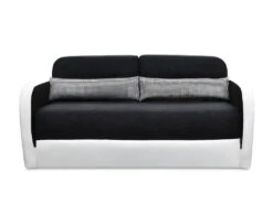 Canapé 2 Places Convertible Déplimousse En Tissu Et Simili VILO - Blanc Et Gris 28 Canapé 2 Places Convertible Déplimousse En Tissu Et Simili VILO - Blanc Et Gris -Accueil-Canapé canape 135504