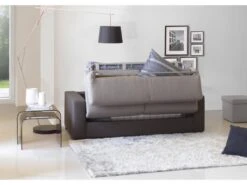 Canapé Dababo, Canapé 2 Places, 100% Made In Italy, Canapé De Salon à Ouverture Pivotante, En Tissu Matelassé, Avec Accoudoirs Fins, Cm 160x95h90, Gris Et Anthracite -Accueil-Canapé canape 13592529