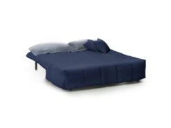 Canapé Dabam, Canapé 3 Places, 100% Made In Italy, Canapé De Salon Avec Ouverture Trolley, En Tissu Matelassé, Avec Oreillers Inclus, Cm 165x90h85, Bleue -Accueil-Canapé canape 13592545