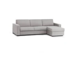 Canapé Dabala, Canapé D'angle, 100% Made In Italy, Canapé Avec Ouverture Pivotante, Avec Conteneur Réversible Péninsule, Avec Accoudoirs Fins, Cm 260x95h90, Gris -Accueil-Canapé canape 13592557