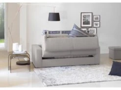 Canapé Dababo, Canapé 2 Places, 100% Made In Italy, Canapé De Salon à Ouverture Pivotante, En Tissu Matelassé, Avec Accoudoirs Fins, Cm 160x95h90, Gris -Accueil-Canapé canape 13592569