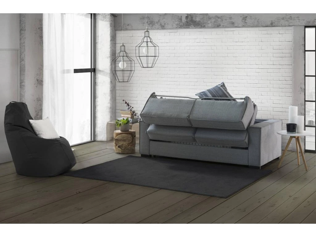 Canapé Daabbo, Grand Canapé 2 Places, 100% Made In Italy, Canapé De Salon à Ouverture Pivotante, En Tissu Matelassé, Avec Accoudoirs Standards, Cm 200x95h90, Gris 7 Canapé Daabbo, Grand Canapé 2 Places, 100% Made In Italy, Canapé De Salon à Ouverture Pivotante, En Tissu Matelassé, Avec Accoudoirs Standards, Cm 200x95h90, Gris – Image 5