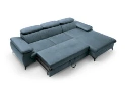 Canapé D'angle Droit Convertible En Velours Bleu Ciel SAMARA De Pascal Morabito -Accueil-Canapé canape 13607647