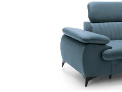 Canapé D'angle Gauche Convertible En Velours Bleu Ciel SAMARA De Pascal Morabito -Accueil-Canapé canape 13607671