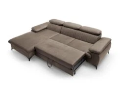 Canapé D'angle Gauche Convertible En Velours Taupe SAMARA De Pascal Morabito -Accueil-Canapé canape 13607777