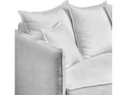 Canapé Convertible 3 Places Avec Coffre Dany Tissu Boucle Blanc Cassé -Accueil-Canapé canape 13614115