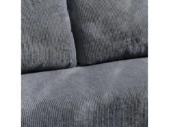 Canapé D'angle Réversible Et Convertible 3 Places Avec Coffre Robin Velours Côtelé Gris -Accueil-Canapé canape 13614315