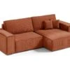 Canapé D'angle Réversible Et Convertible 3 Places Avec Coffre Isaac Mini Velours Côtelé Orange Brique 1 Canapé D'angle Réversible Et Convertible 3 Places Avec Coffre Isaac Mini Velours Côtelé Orange Brique -Accueil-Canapé canape 13614351
